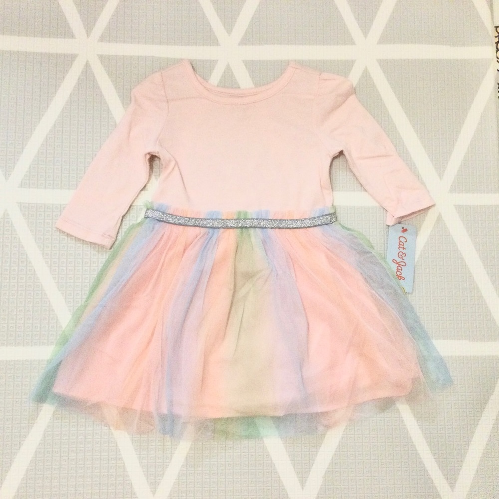 🆕️ Cat & Jack Toddler Rainbow Tutu Dress - 12M